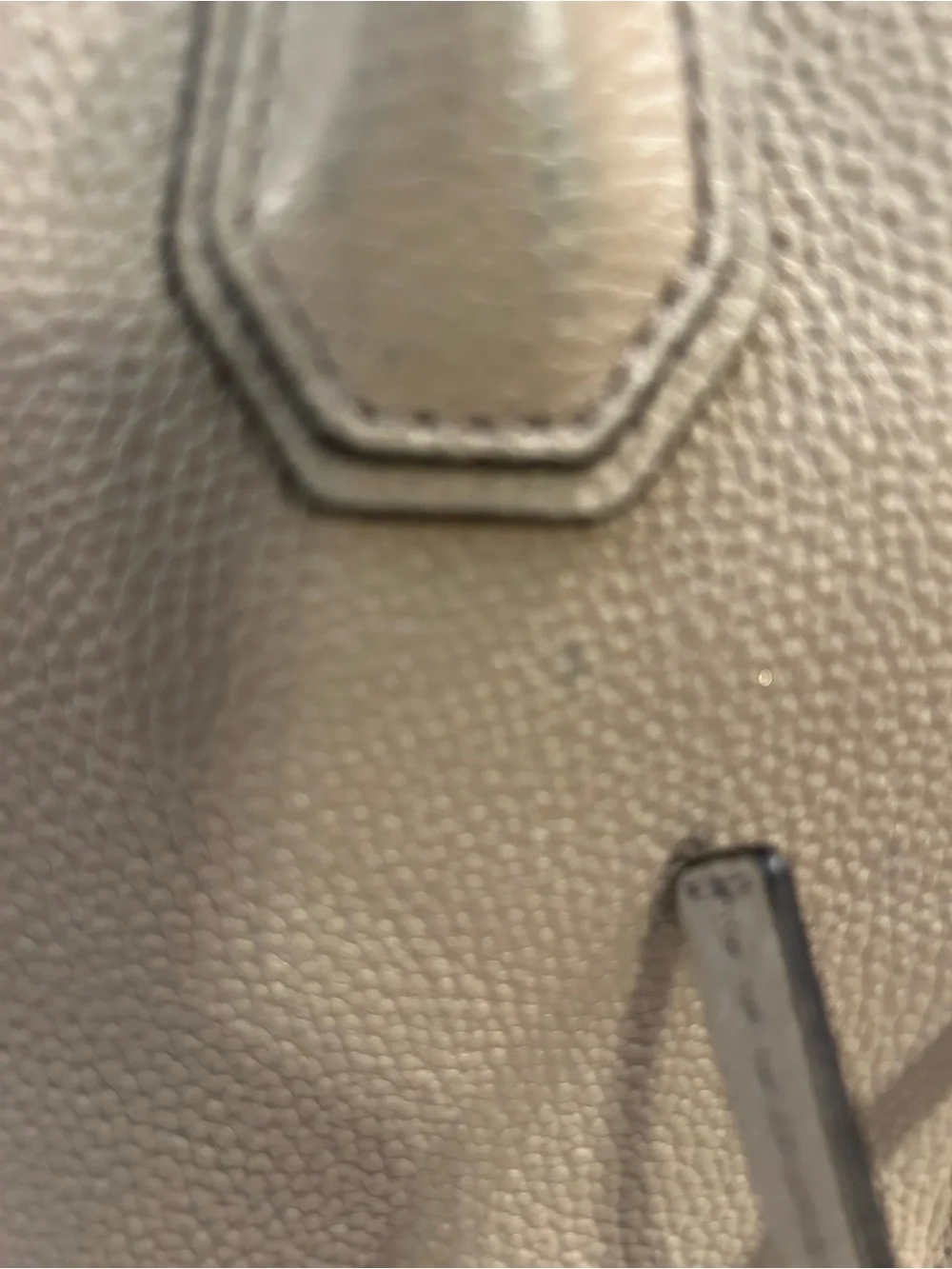 MICHAEL KORS Taupe Pebbled Leather Mini Satchel